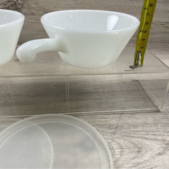 2 Vintage Anchor Hocking 240 White Milk Glass Soup Bowl Oven Proof Made In USA - Picture 8 of 8